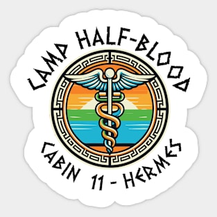 Cabin 11 -Hermes greek mythology - camp half blood Sticker